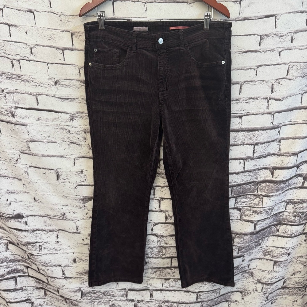 Anthropologie The Yaya Mid-Rise Corduroy Crop Flare Jeans by Pilcro SZ 31 - Picture 3 of 11